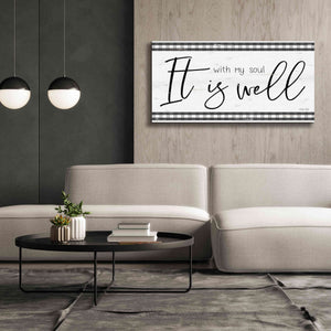 'It is Well Plaid' by Cindy Jacobs, Canvas Wall Art,60 x 30