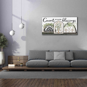 'Count Your Blessings' by Cindy Jacobs, Canvas Wall Art,60 x 30