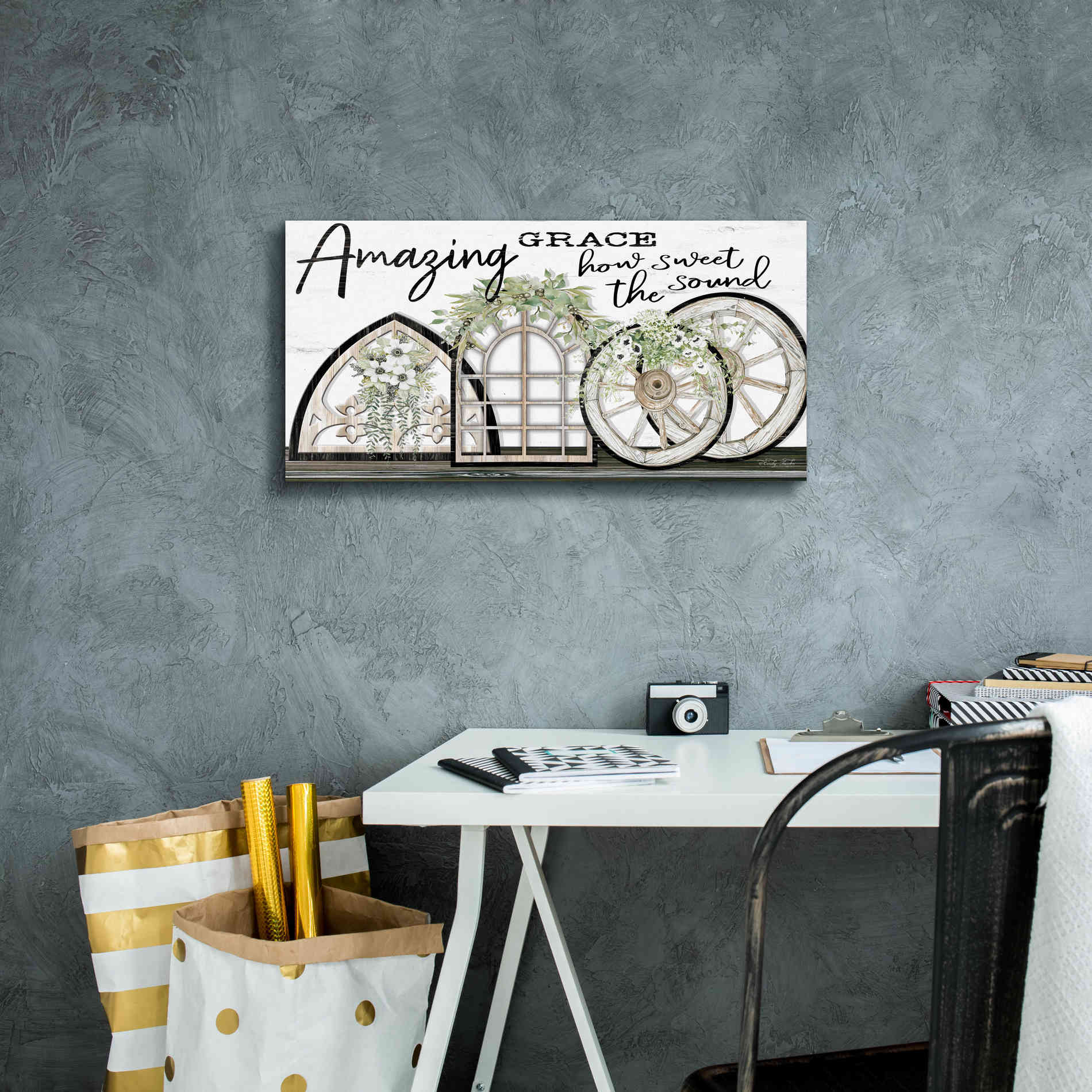 'Amazing Grace' by Cindy Jacobs, Canvas Wall Art,24 x 12