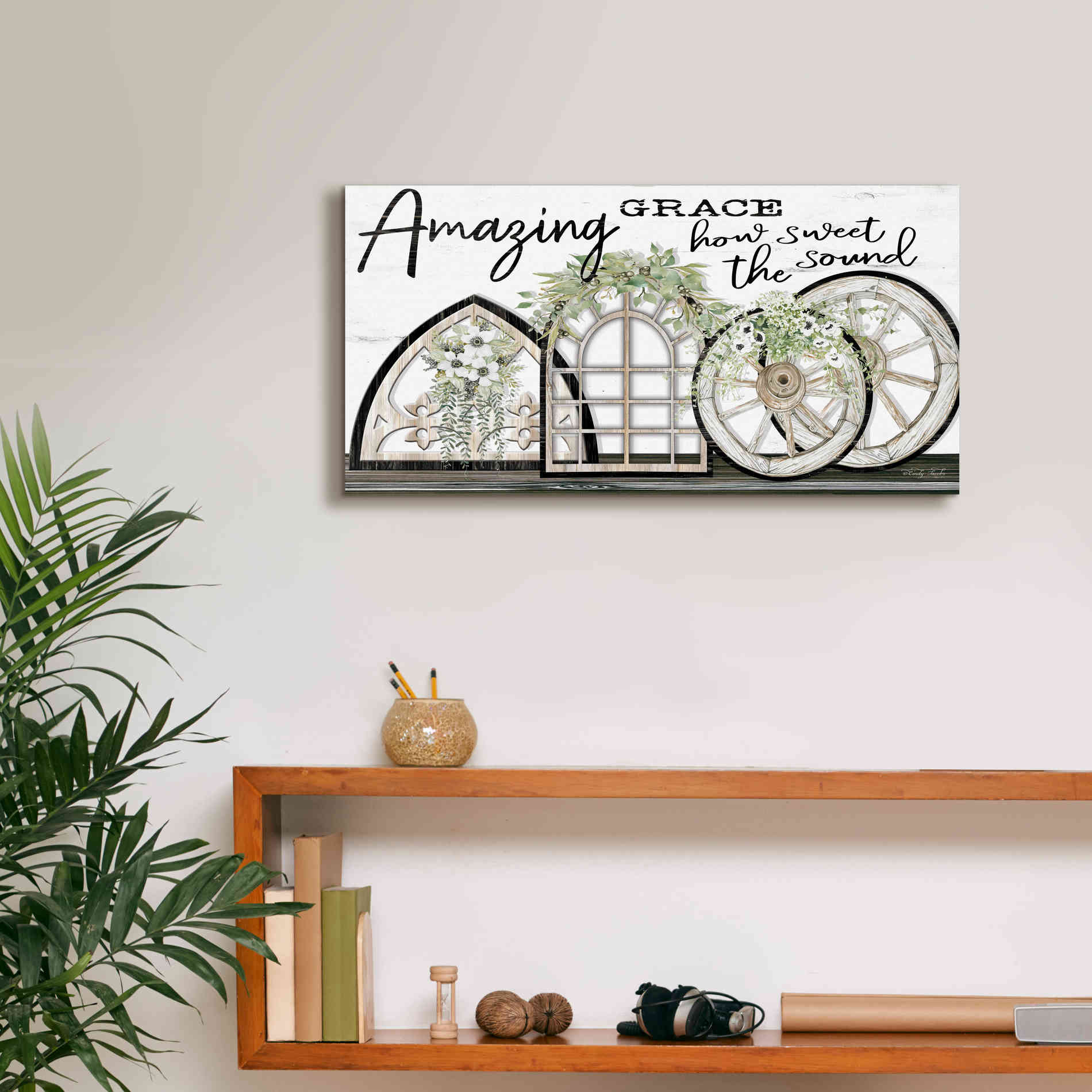 'Amazing Grace' by Cindy Jacobs, Canvas Wall Art,24 x 12