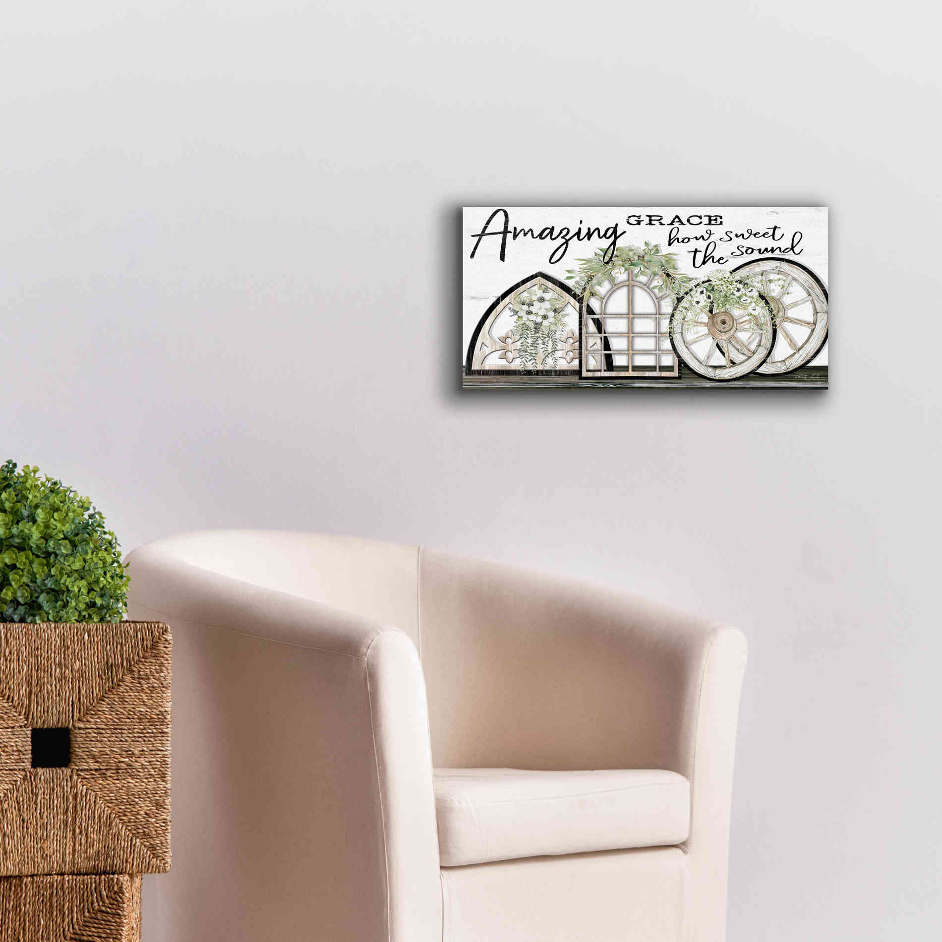 'Amazing Grace' by Cindy Jacobs, Canvas Wall Art,24 x 12