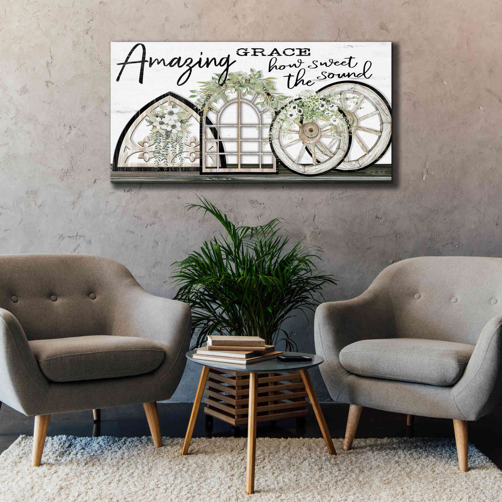 'Amazing Grace' by Cindy Jacobs, Canvas Wall Art,60 x 30