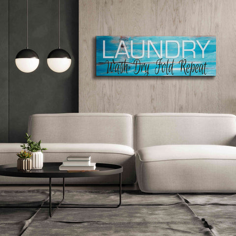 Image of 'Laundry - Wash, Dry, Fold, Repeat 2' by Cindy Jacobs, Canvas Wall Art,60 x 20
