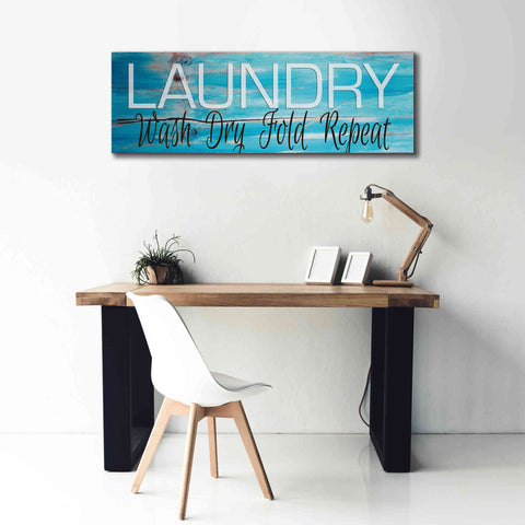 Image of 'Laundry - Wash, Dry, Fold, Repeat 2' by Cindy Jacobs, Canvas Wall Art,60 x 20