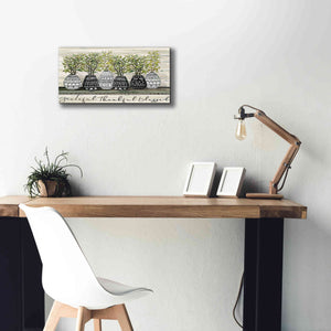'Grateful Mud Cloth Vase' by Cindy Jacobs, Canvas Wall Art,24 x 12