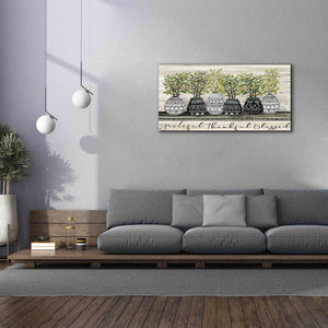 'Grateful Mud Cloth Vase' by Cindy Jacobs, Canvas Wall Art,60 x 30