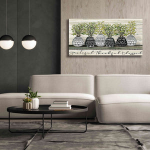 'Grateful Mud Cloth Vase' by Cindy Jacobs, Canvas Wall Art,60 x 30