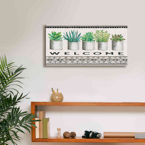 Image of 'Native Welcome' by Cindy Jacobs, Canvas Wall Art,24 x 12
