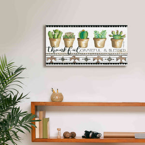 'Native Thankful Grateful' by Cindy Jacobs, Canvas Wall Art,24 x 12