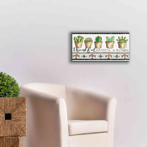 'Native Thankful Grateful' by Cindy Jacobs, Canvas Wall Art,24 x 12