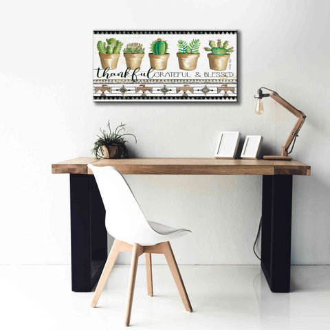 Image of 'Native Thankful Grateful' by Cindy Jacobs, Canvas Wall Art,40 x 20