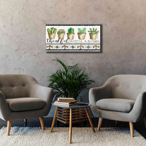 Image of 'Native Thankful Grateful' by Cindy Jacobs, Canvas Wall Art,40 x 20