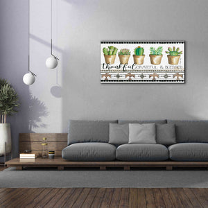 'Native Thankful Grateful' by Cindy Jacobs, Canvas Wall Art,60 x 30
