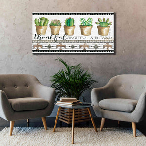 'Native Thankful Grateful' by Cindy Jacobs, Canvas Wall Art,60 x 30