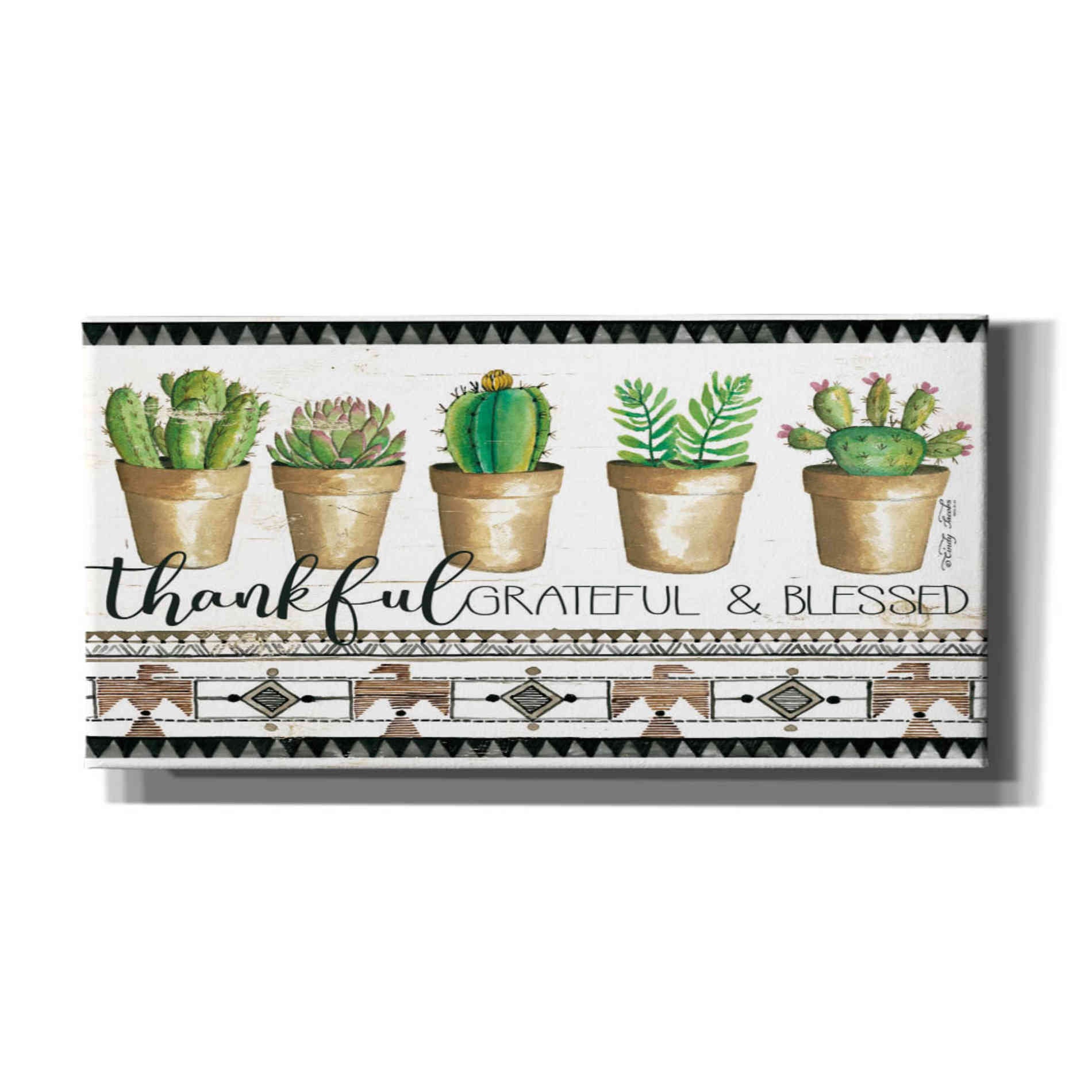 'Native Thankful Grateful' by Cindy Jacobs, Canvas Wall Art