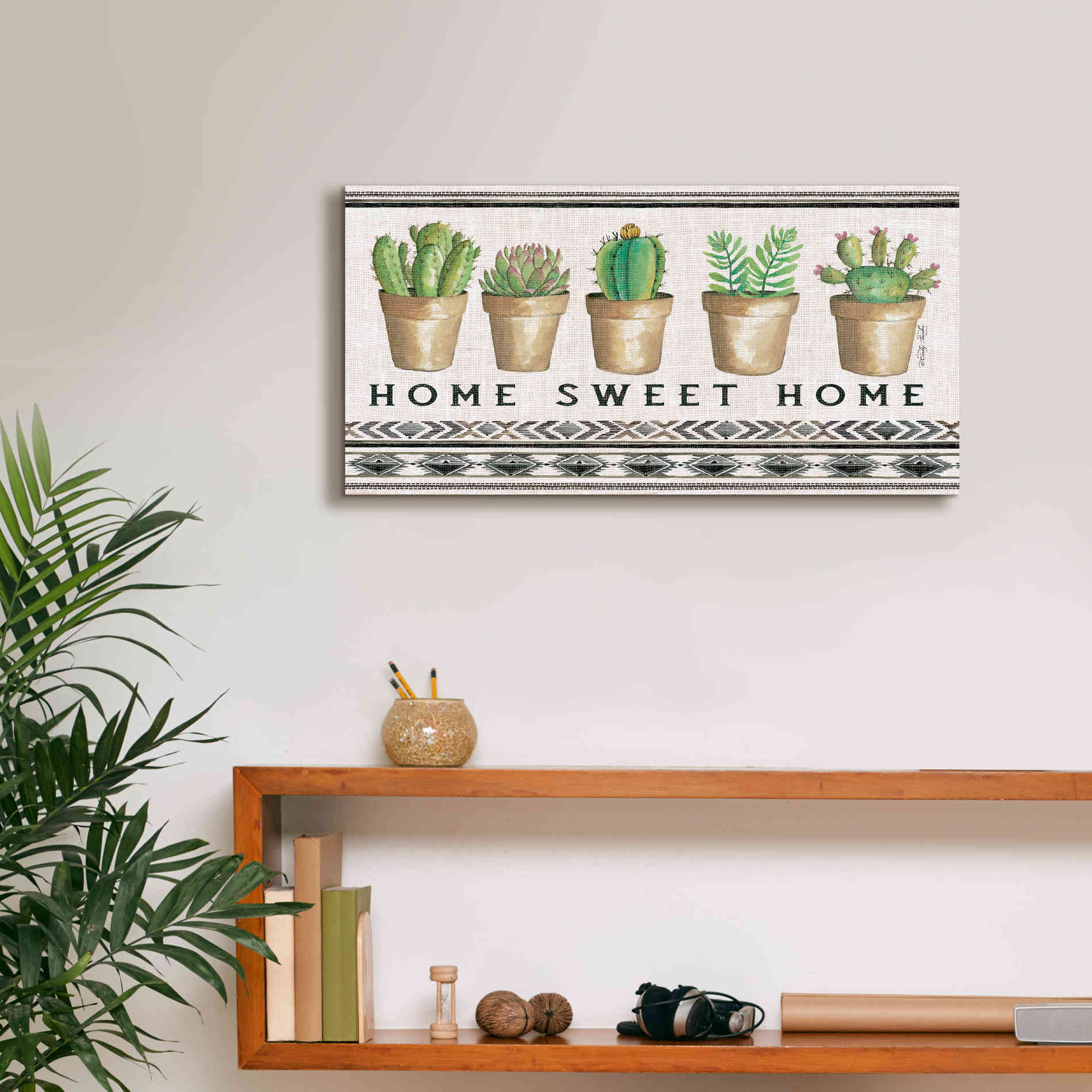 'Native Home Sweet Home' by Cindy Jacobs, Canvas Wall Art,24 x 12