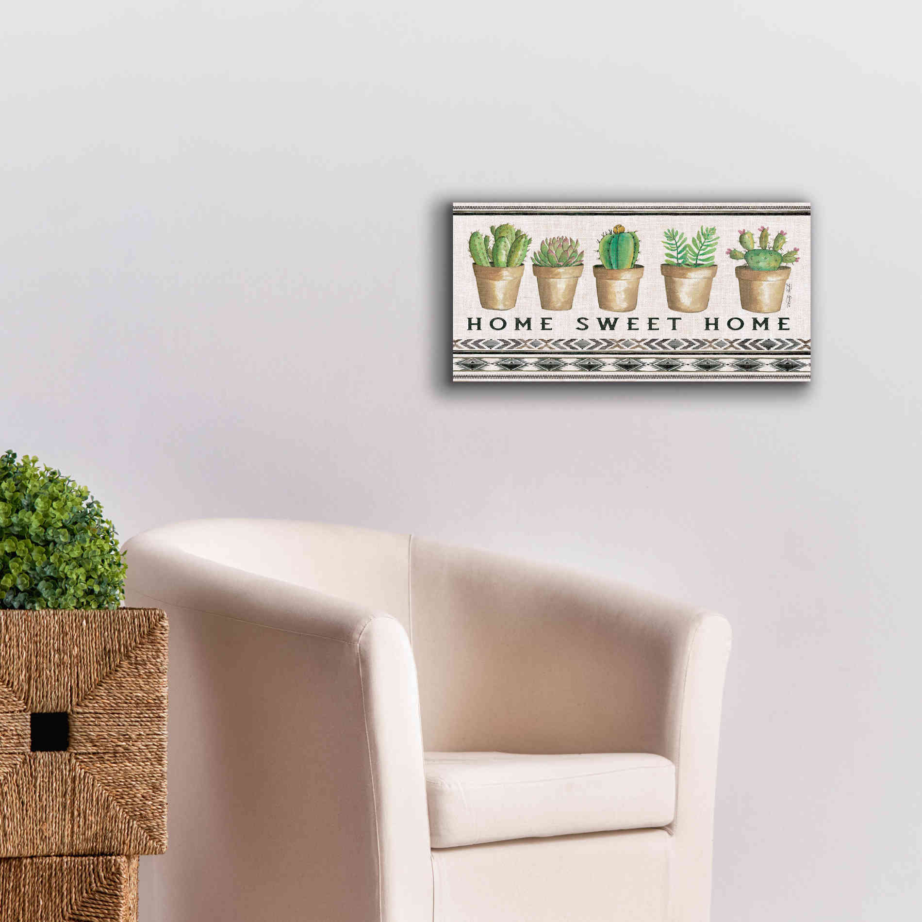 'Native Home Sweet Home' by Cindy Jacobs, Canvas Wall Art,24 x 12