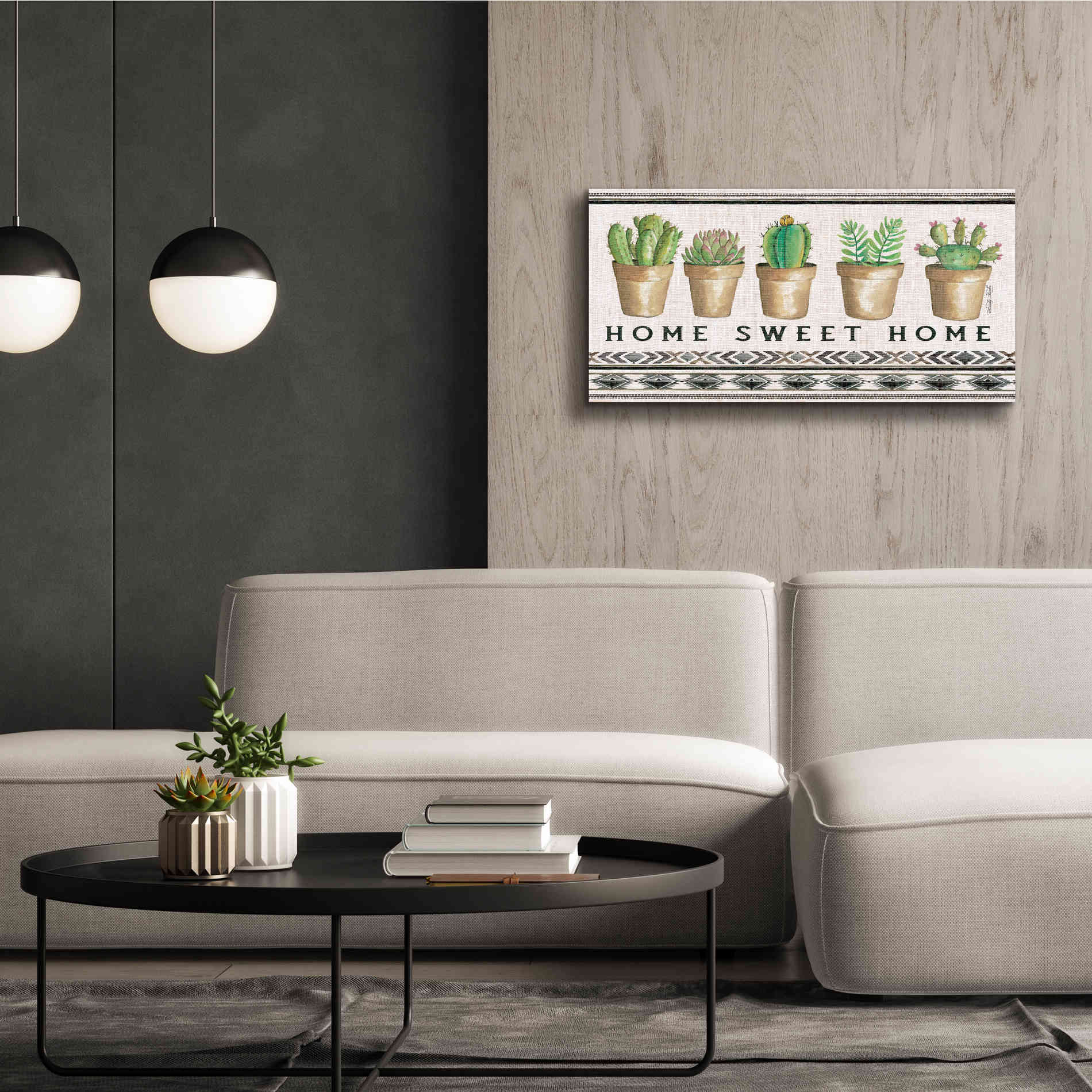 'Native Home Sweet Home' by Cindy Jacobs, Canvas Wall Art,40 x 20