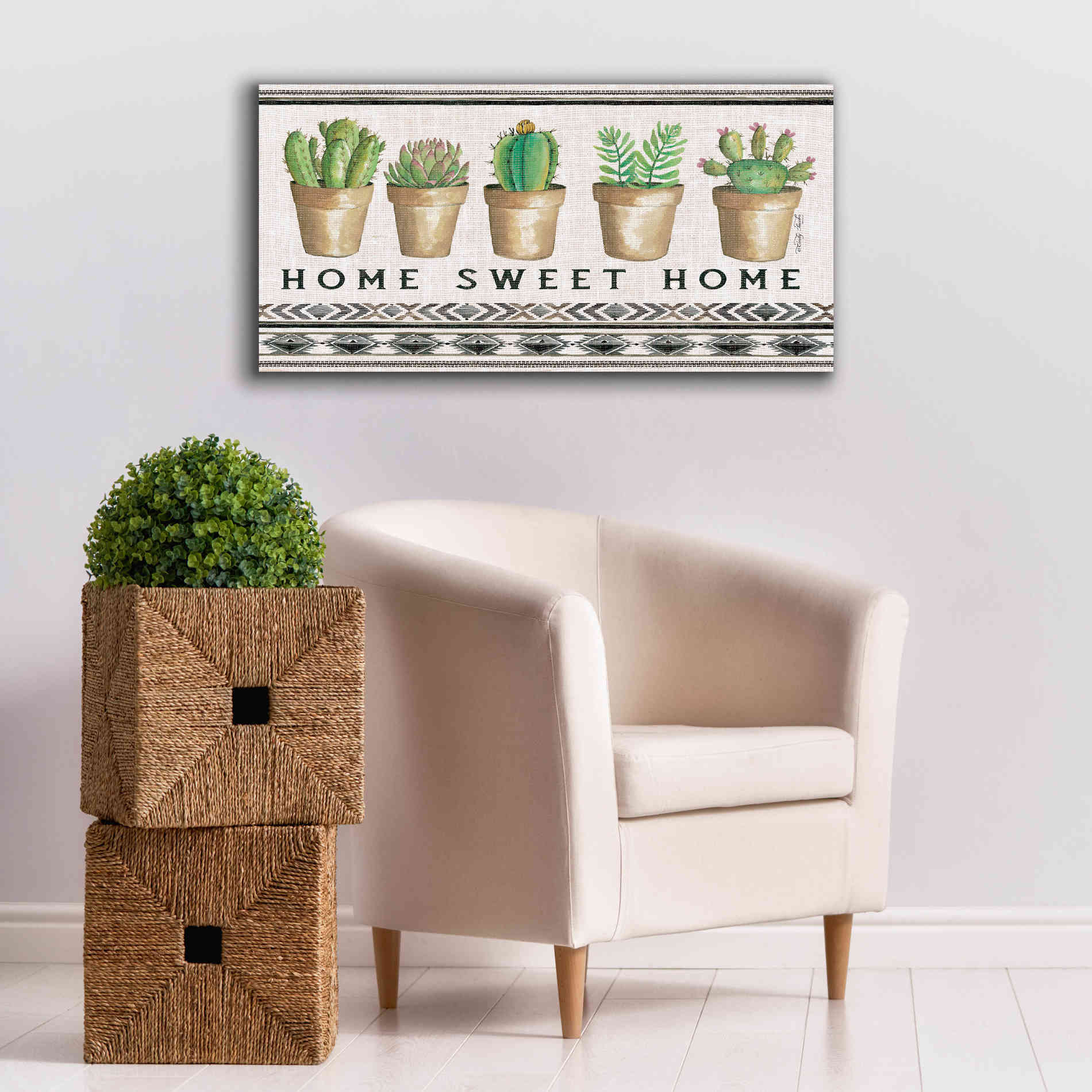 'Native Home Sweet Home' by Cindy Jacobs, Canvas Wall Art,40 x 20