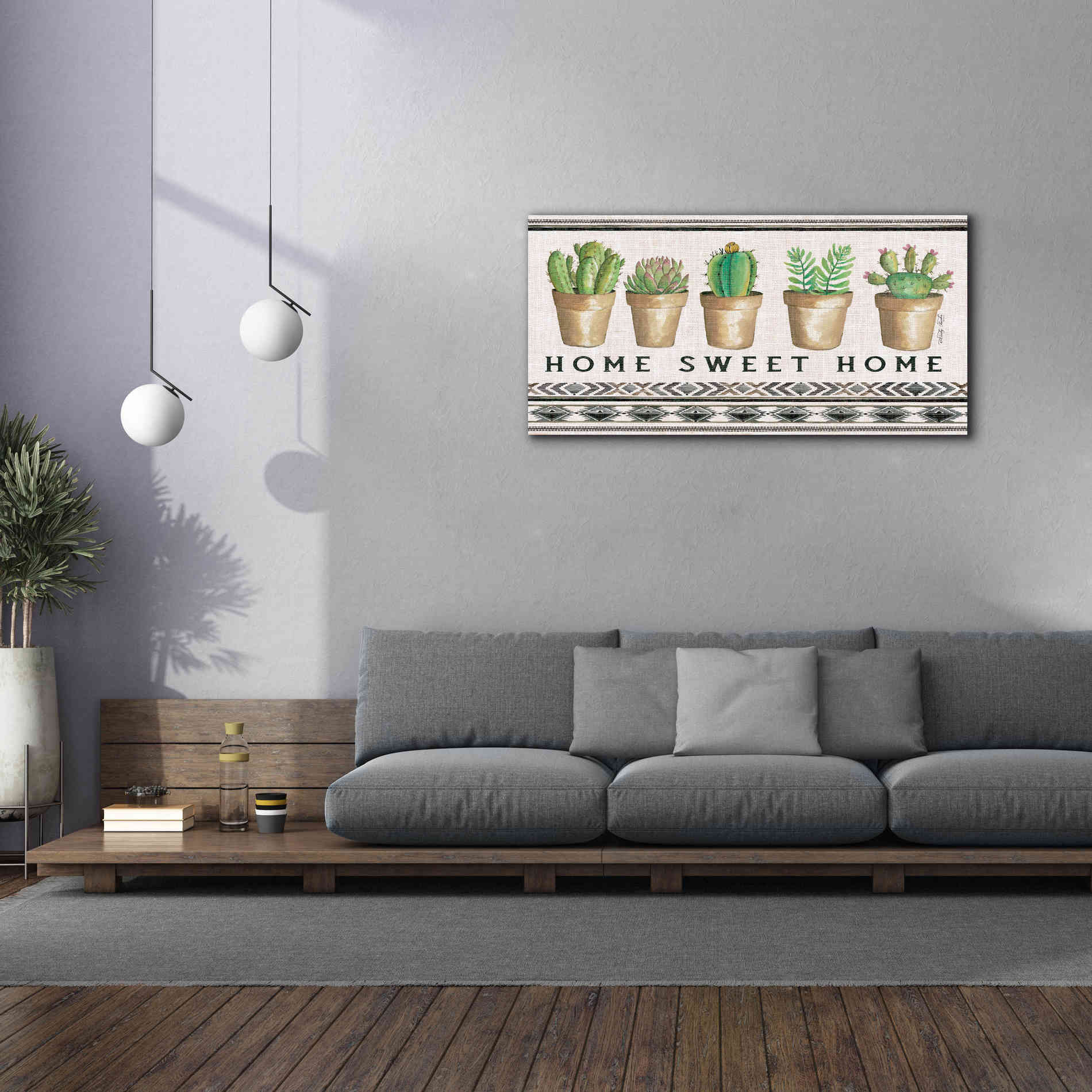 'Native Home Sweet Home' by Cindy Jacobs, Canvas Wall Art,60 x 30