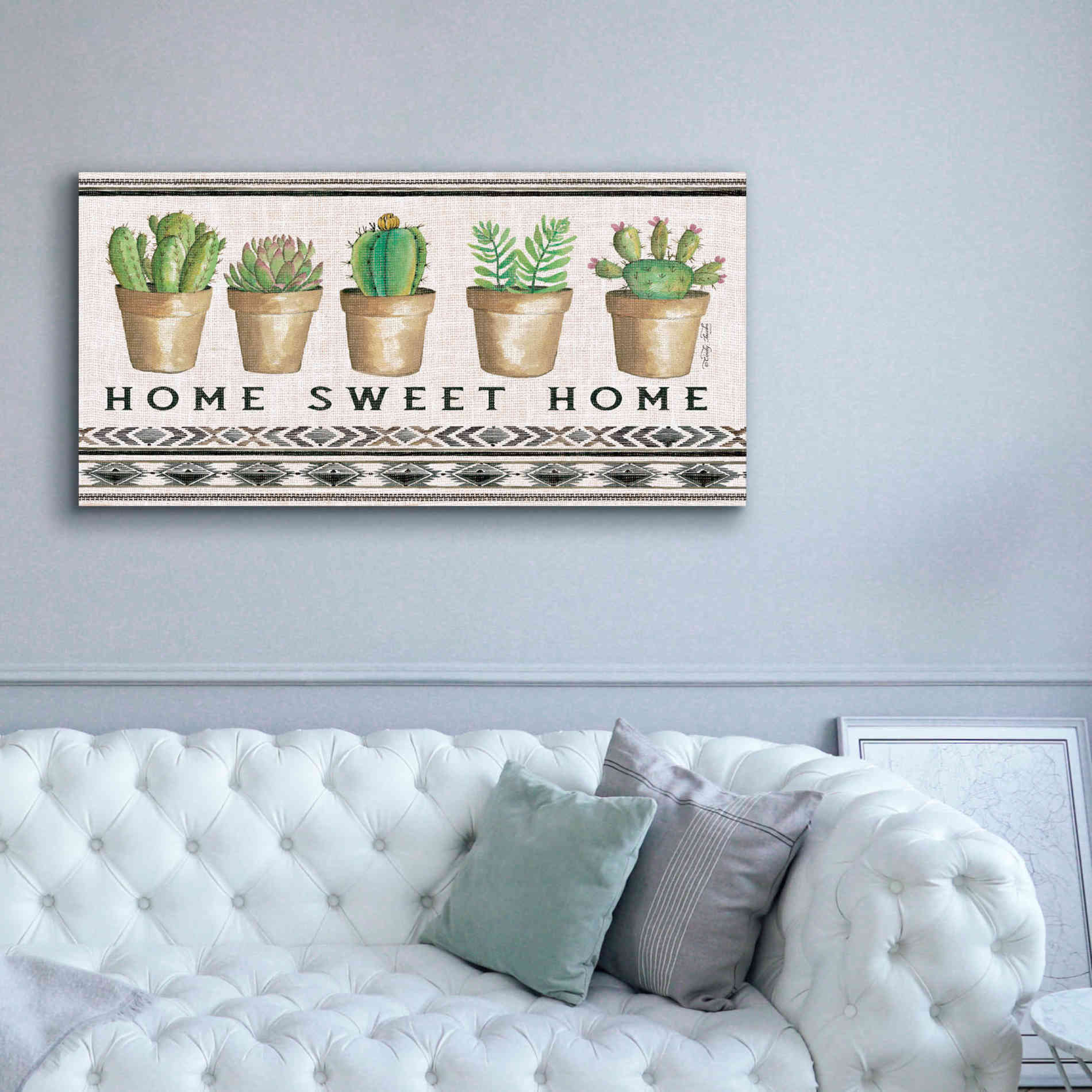 'Native Home Sweet Home' by Cindy Jacobs, Canvas Wall Art,60 x 30