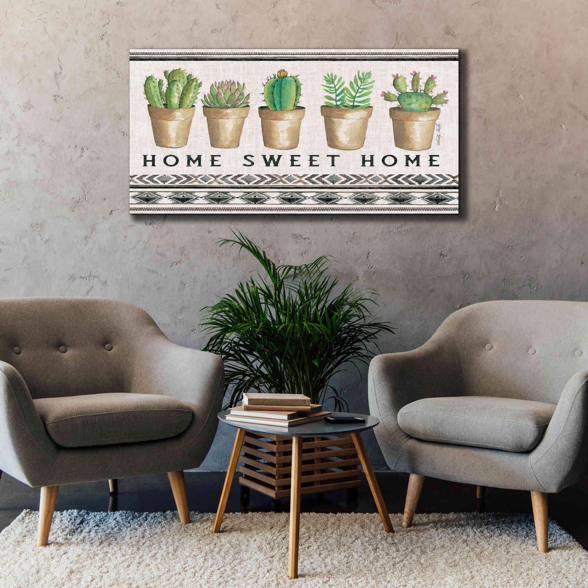 'Native Home Sweet Home' by Cindy Jacobs, Canvas Wall Art,60 x 30
