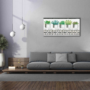 'Do Small Things Succulents' by Cindy Jacobs, Canvas Wall Art,60 x 30