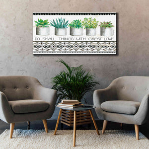 'Do Small Things Succulents' by Cindy Jacobs, Canvas Wall Art,60 x 30