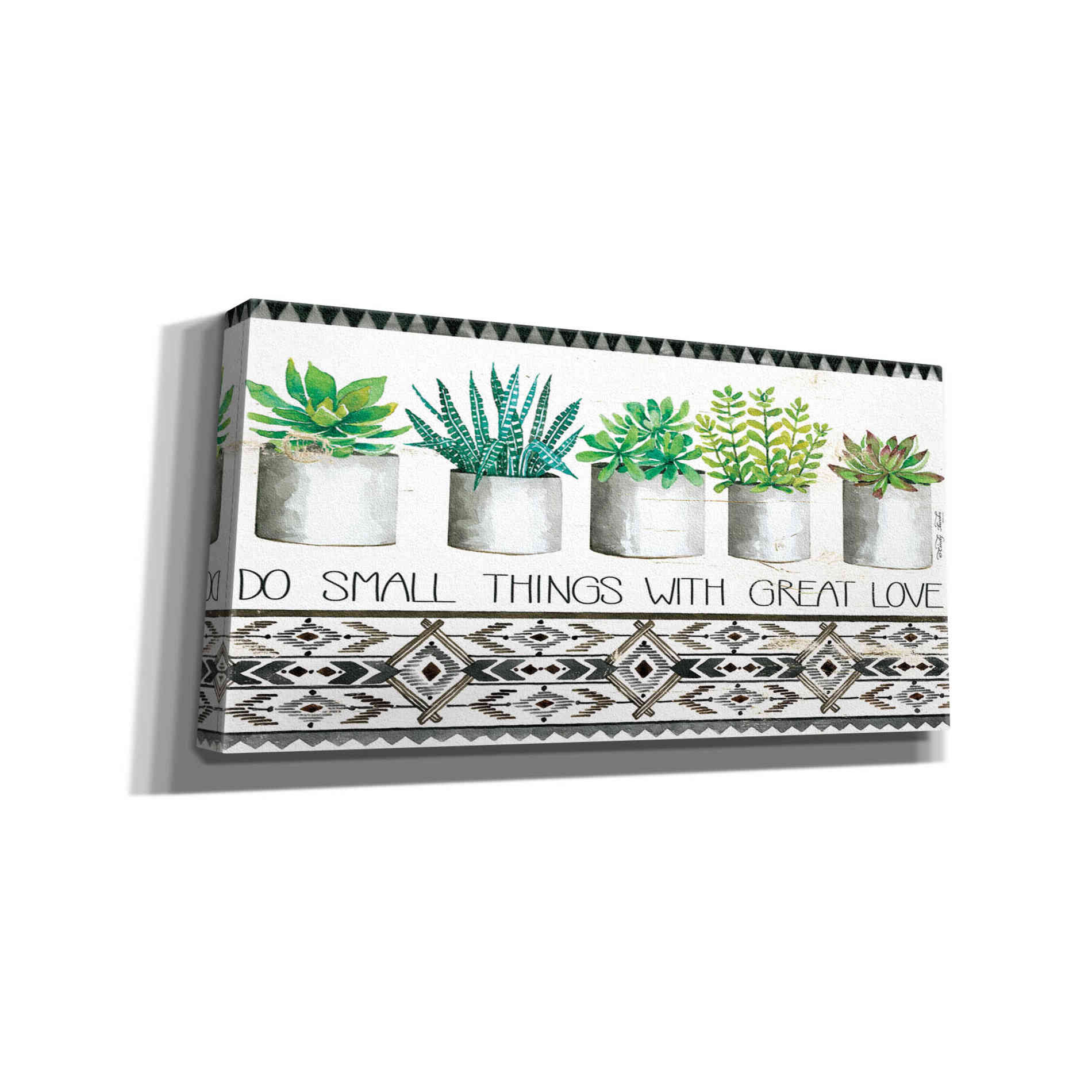 'Do Small Things Succulents' by Cindy Jacobs, Canvas Wall Art