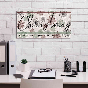 'Christmas is a Miracle' by Cindy Jacobs, Canvas Wall Art,24 x 12