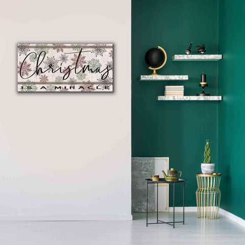 Image of 'Christmas is a Miracle' by Cindy Jacobs, Canvas Wall Art,40 x 20