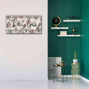 'Christmas is a Miracle' by Cindy Jacobs, Canvas Wall Art,40 x 20