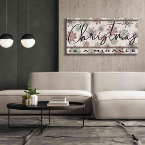'Christmas is a Miracle' by Cindy Jacobs, Canvas Wall Art,60 x 30
