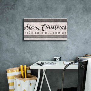 'Merry Christmas to All' by Cindy Jacobs, Canvas Wall Art,24 x 12