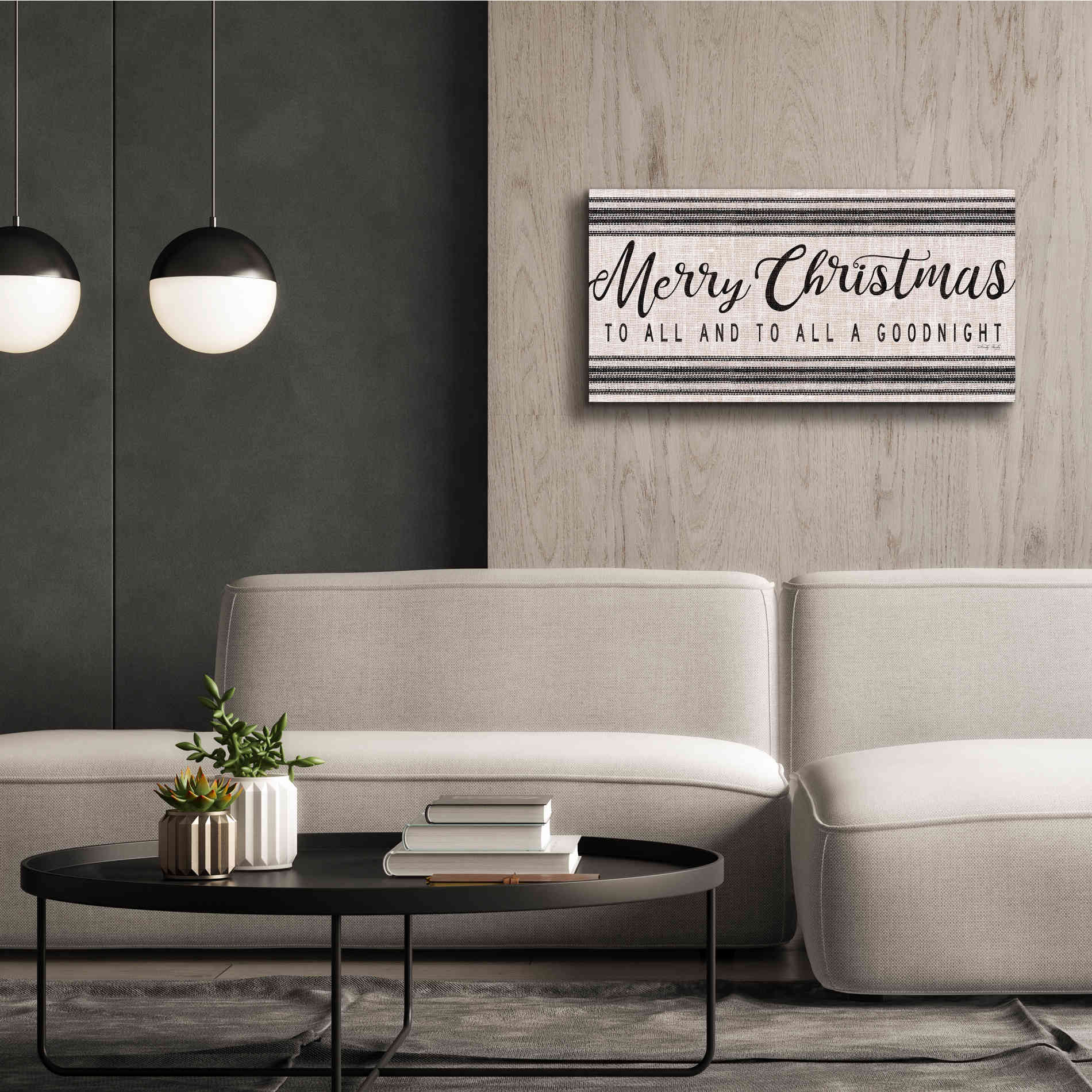 'Merry Christmas to All' by Cindy Jacobs, Canvas Wall Art,40 x 20