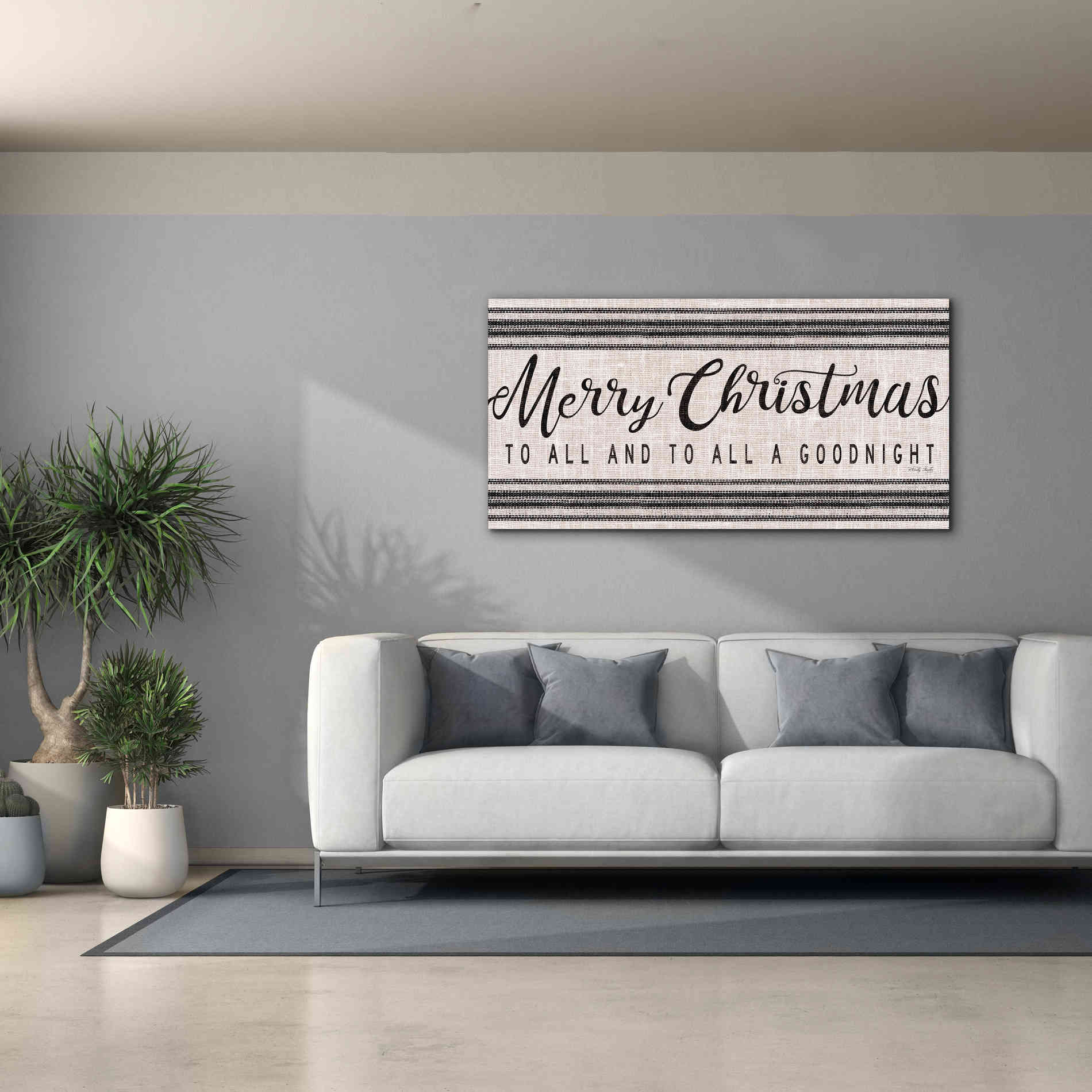 'Merry Christmas to All' by Cindy Jacobs, Canvas Wall Art,60 x 30