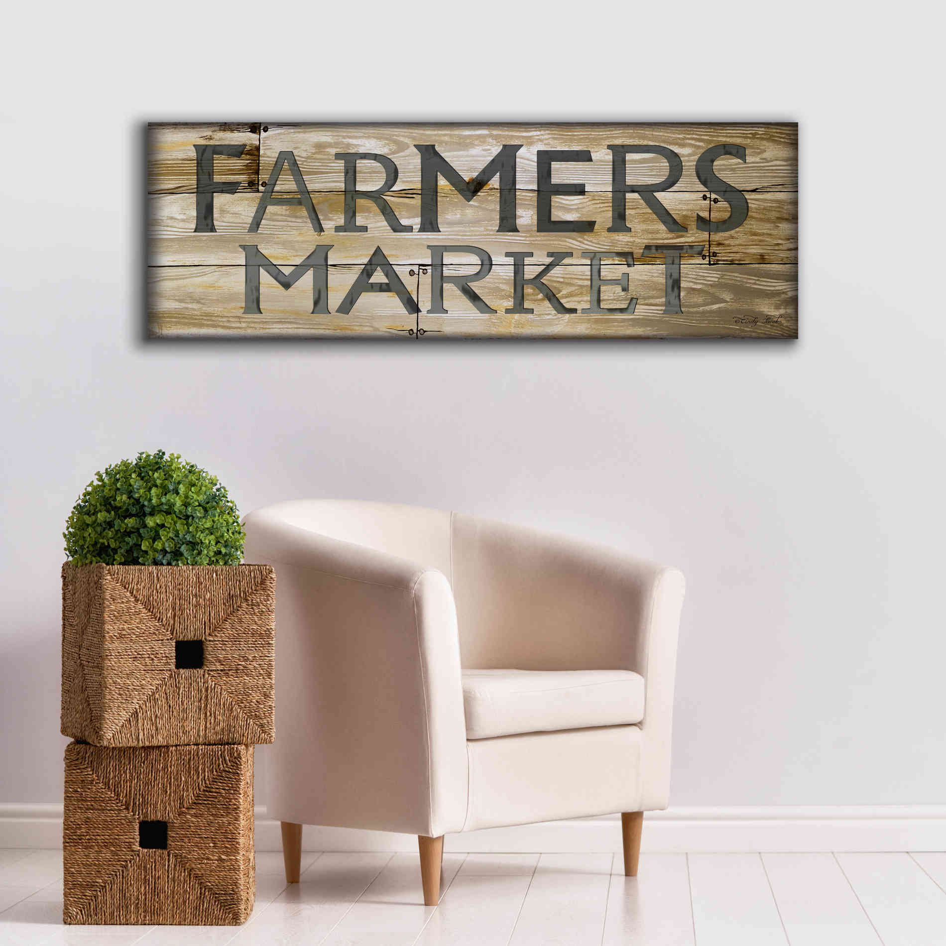 'Farmer's Market' by Cindy Jacobs, Canvas Wall Art,60 x 20