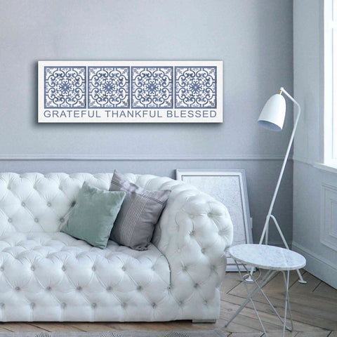 Image of 'Grateful, Thankful, Blessed Pattern' by Cindy Jacobs, Canvas Wall Art,60 x 20