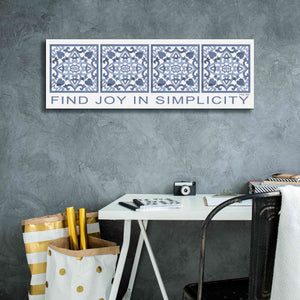 'Find Joy in Simplicity Pattern' by Cindy Jacobs, Canvas Wall Art,36 x 12