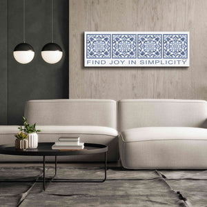 'Find Joy in Simplicity Pattern' by Cindy Jacobs, Canvas Wall Art,60 x 20