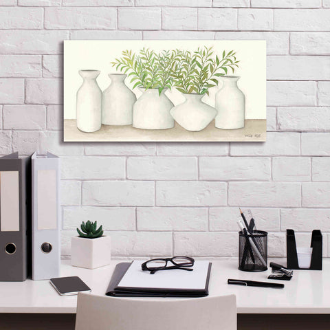 Image of 'Simplicity in White II' by Cindy Jacobs, Canvas Wall Art,24 x 12