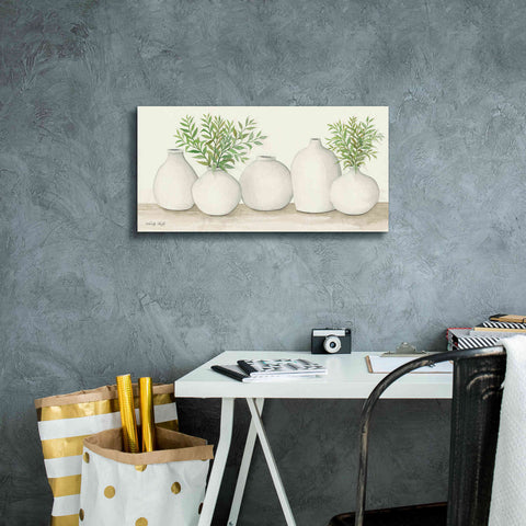 Image of 'Simplicity in White I' by Cindy Jacobs, Canvas Wall Art,24 x 12