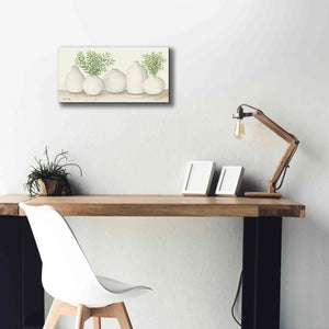 'Simplicity in White I' by Cindy Jacobs, Canvas Wall Art,24 x 12