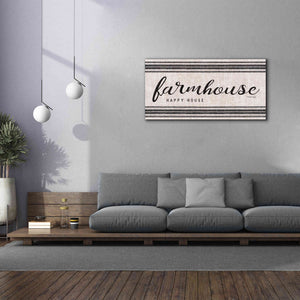 'Farmhouse Happy House' by Cindy Jacobs, Canvas Wall Art,60 x 30