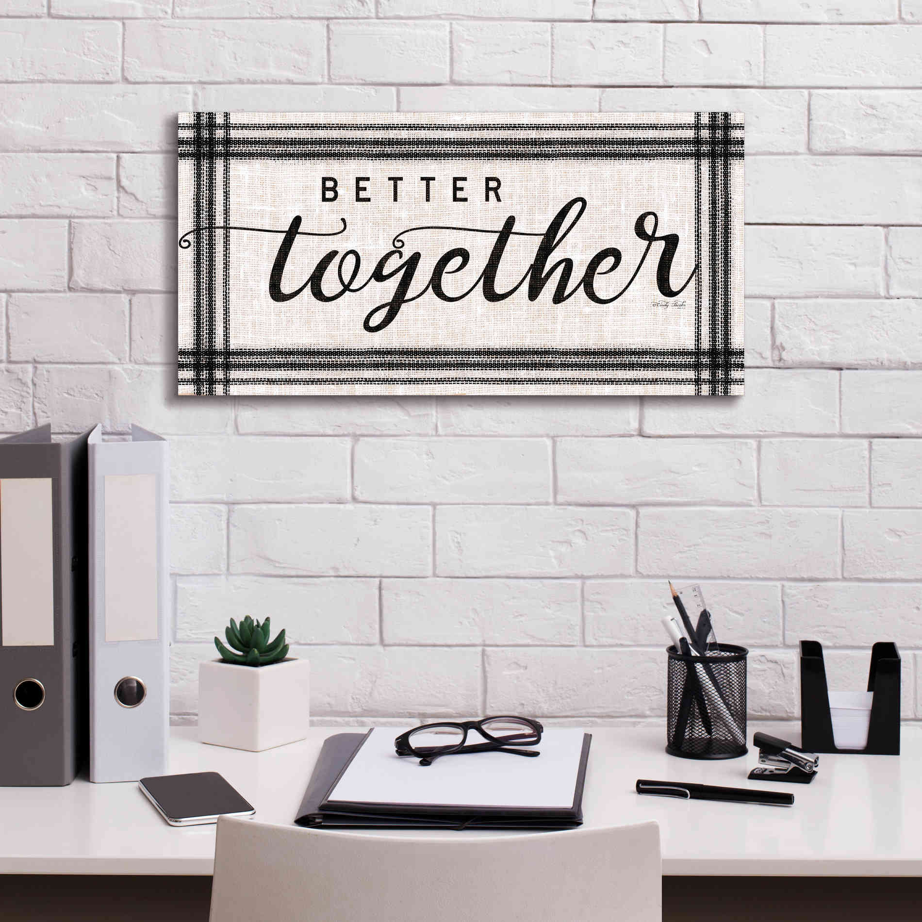 'Better Together' by Cindy Jacobs, Canvas Wall Art,24 x 12