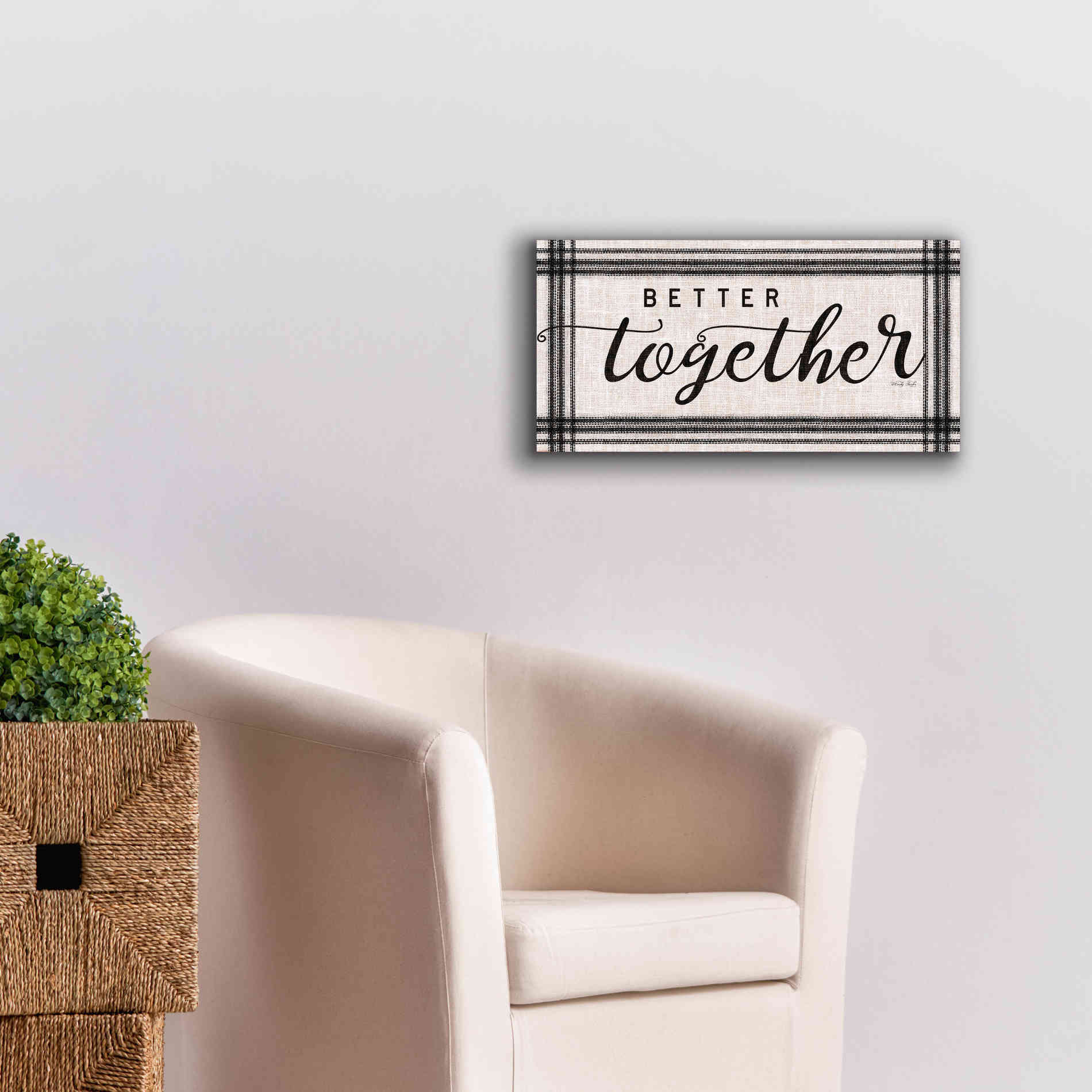 'Better Together' by Cindy Jacobs, Canvas Wall Art,24 x 12