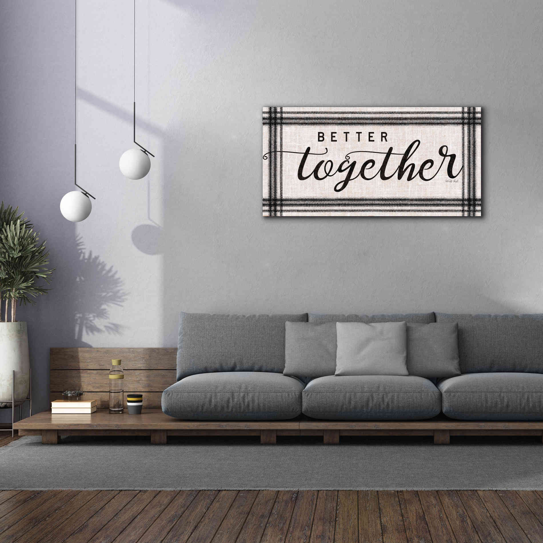 'Better Together' by Cindy Jacobs, Canvas Wall Art,60 x 30