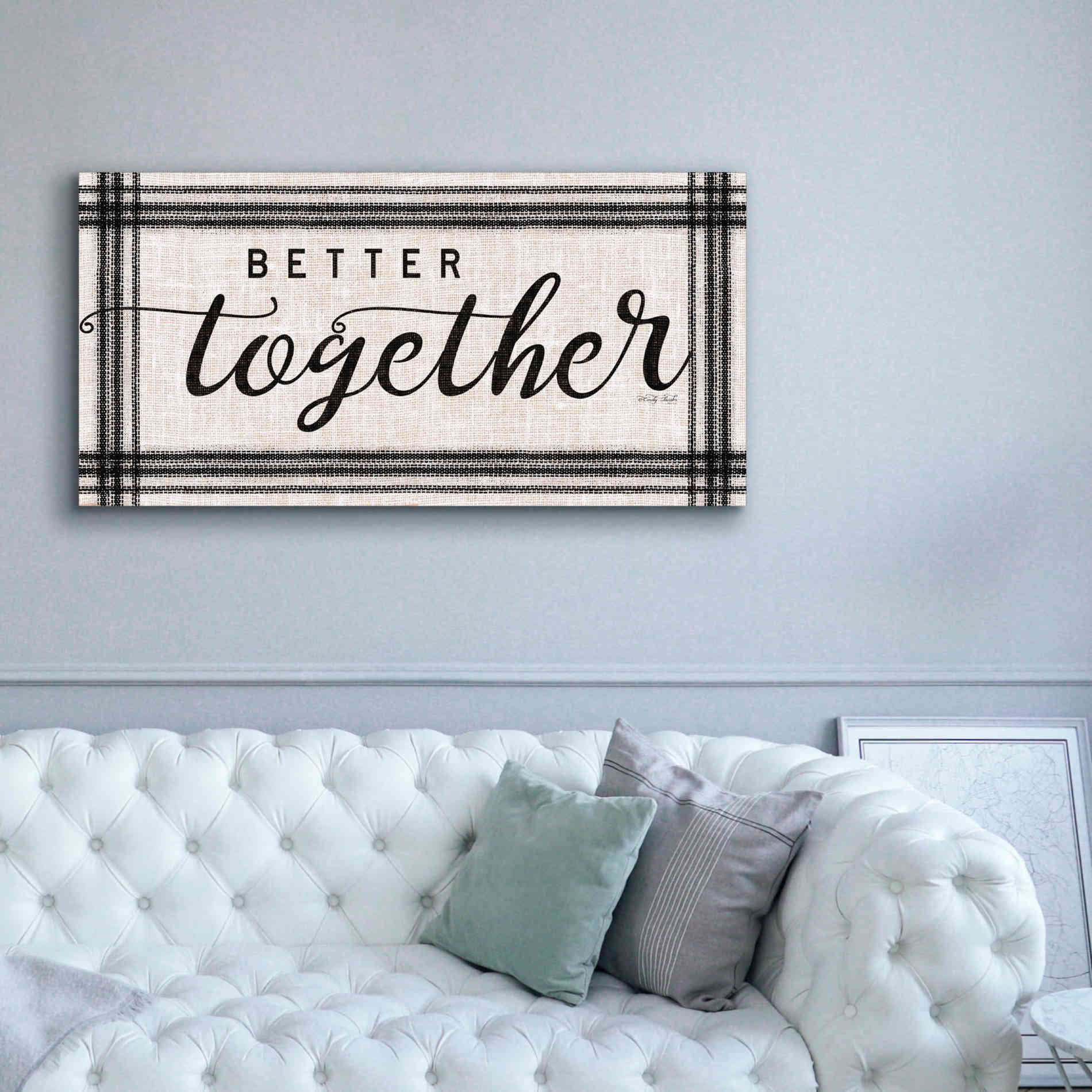 'Better Together' by Cindy Jacobs, Canvas Wall Art,60 x 30