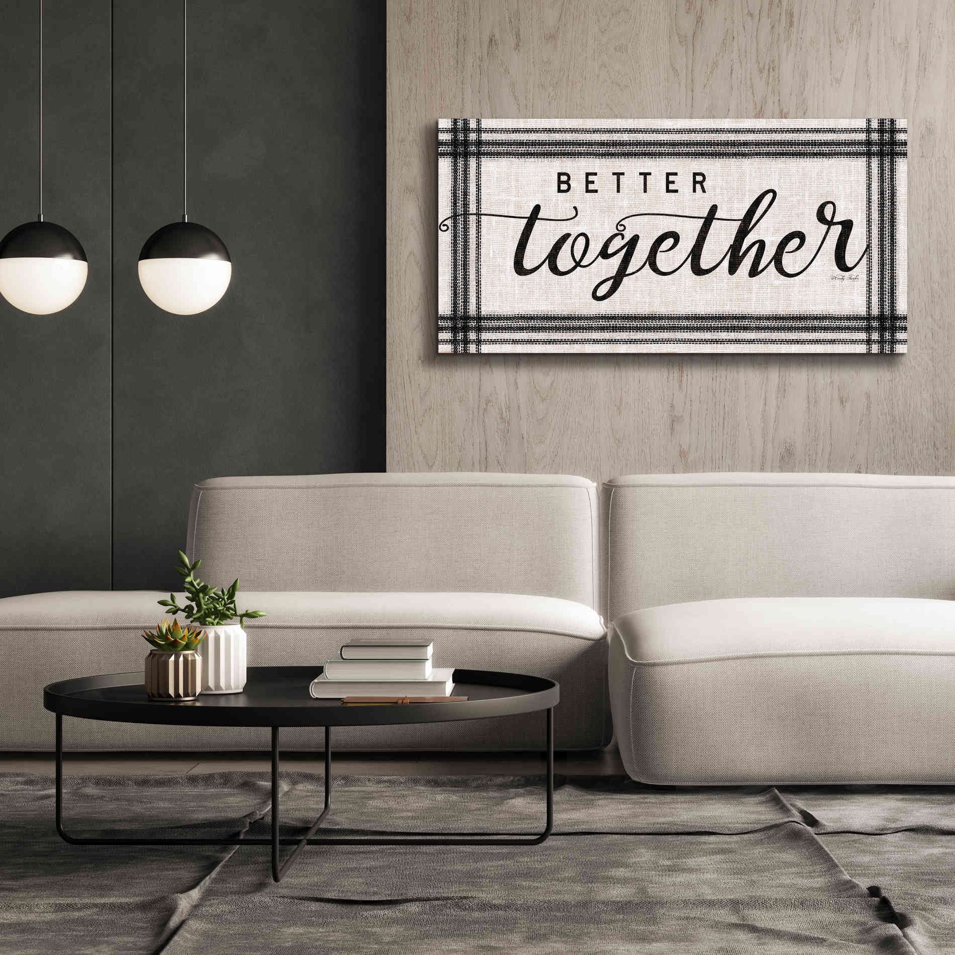 'Better Together' by Cindy Jacobs, Canvas Wall Art,60 x 30