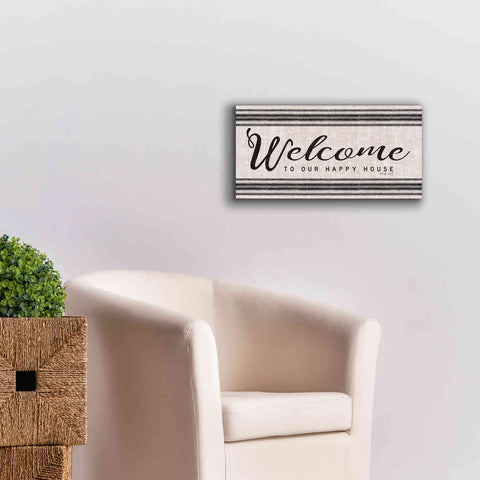 Image of 'Welcome to Our Happy Place' by Cindy Jacobs, Canvas Wall Art,24 x 12